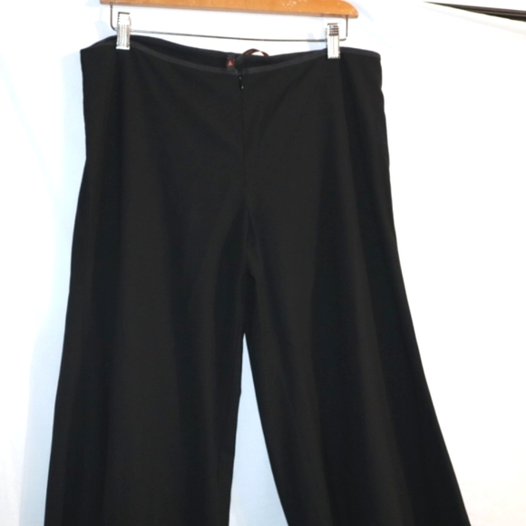 COP COPINE Black Wide leg Pant Hem Pleated Dress Pants - Picture 10 of 16